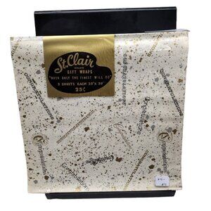 Vintage Gift Wrap - "Congratulations" Embossed Wrapping Paper - Multiples